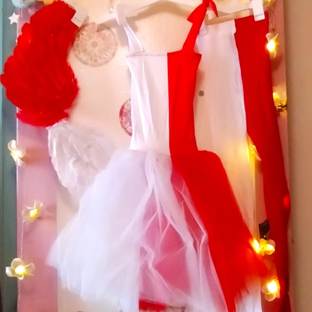 Red White (5T - 7) Angel Devil Costume Set